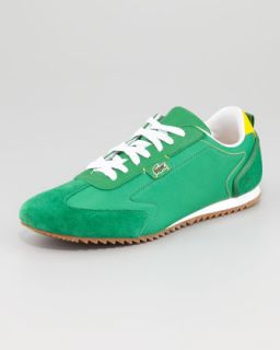 N23L7 Lacoste Wescott Low Profile Nylon Sneaker, Green