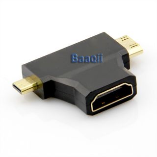 Micro HDMI Male Mini HDMI Male to HDMI 1 4 Female 90 Degree Adapter