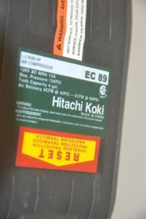 Hitachi Power Tools EC89 Electric 1 35 HP Twin Stacks Air Compressor 4