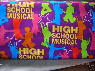 High School Musical Jump 100 Cotton BTY Purple Huge Markdown