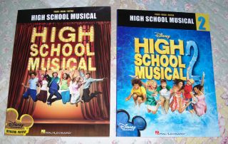High School Musical 1 & 2 Sheet Music Books ~ Piano, Vocal, Guitar