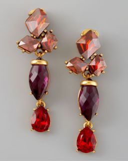 Oscar de la Renta Crystal Drop Earrings   