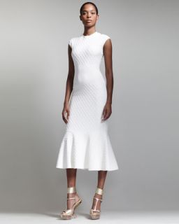 Round Neckline Polyester Dress  