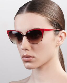 D0CQC Barton Perreira Valerie Metal Frame Cat Eye Sunglasses, Open