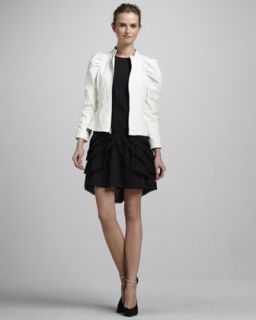 486F Skaist Taylor Lambskin Moto Jacket & Blossom Dress