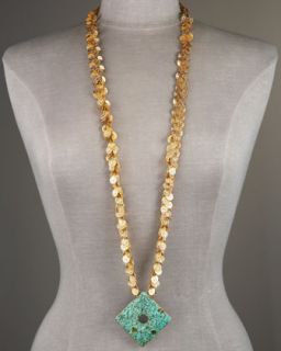 Devon Leigh Turquoise Pendant Necklace   