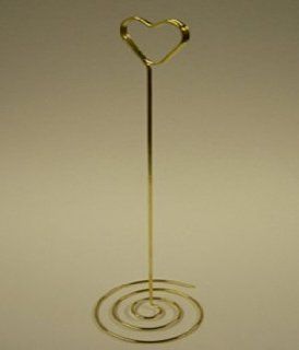 12 Pack Gold Table Number Holder Stands with Swirl Base