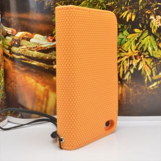 Orange Color Wallet Flip Dot Leather Hard Cover Case for Apple iPhone