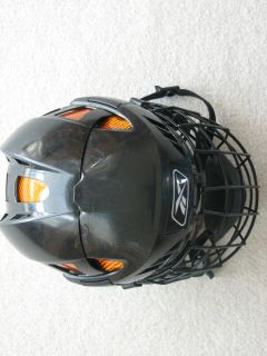 Reebok 8K Hockey Helmet Medium with Cage Black Orange