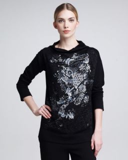 Jean Paul Gaultier Koi Embroidered Knit Sweater   