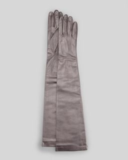 D0DBX Portolano Opera Length Leather Gloves, Pewter