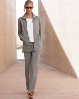 Eileen Fisher Organic Cotton Zip Jacket, Tee & Pants   