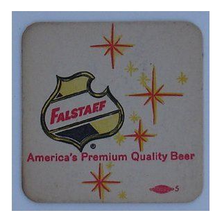 Beer Coaster Falstaff 1960`s 2 Sided Square 3 3/8