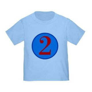 Number 2 Second Birthday Blue Toddler Shirt   Size 2T