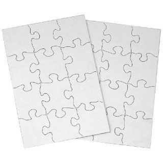 Inovart Puzzle It Blank Puzzles 12 Piece 5 1/2 x 8   24