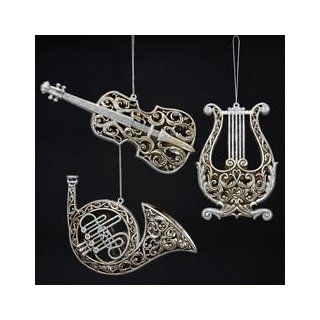 Pack of 12 Seasons of Elegance Ornate Musical Instrument