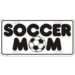 Soccer Mom Metal License Plate Auto Tag Number