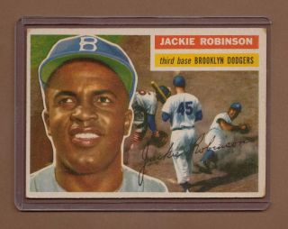 1956 Topps 30 Jackie Robinson Dodgers HOF
