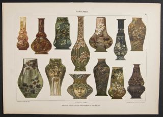 Hoffmann Vases Urns 42 1893 Dekorative Vorbilder Art Nouveau