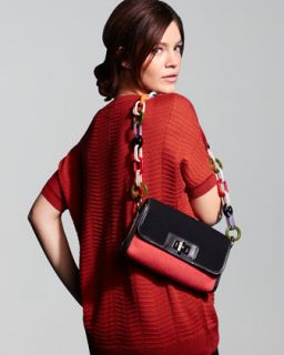3UDZ M Missoni Ribbed Sweater & Colorblock Felt Shoulder Bag