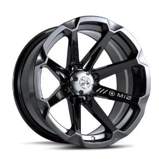 MotoSport Alloys M12 Diesel Gloss Black ATV Wheel UTV Wheel (15x7