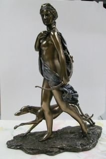 Roman Goddess Diana Greek Artemis the Huntress Bronze Resin Statue
