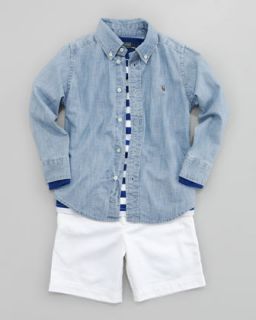 Z0UDQ Ralph Lauren Childrenswear Blake Chambray Shirt, Sizes 8 10