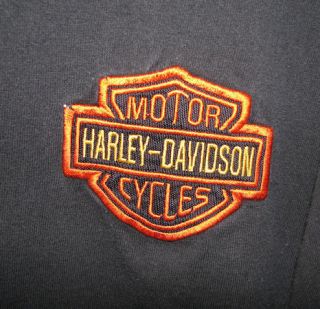 Black Embroidered Harley Davidson Tshirt Size Large JNCO Denim