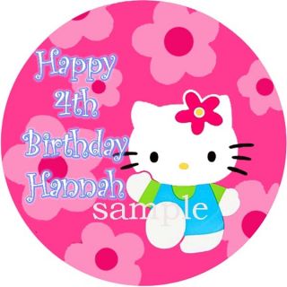 Hello Kitty Round Edible Cake Image Icing Topper