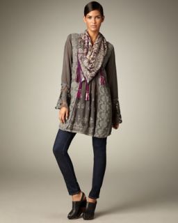 Johnny Was Collection Embroidered Lace Tunic   