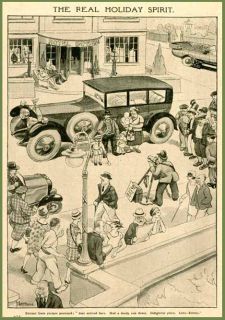 hilarous 1927 british on holiday comedic artwork