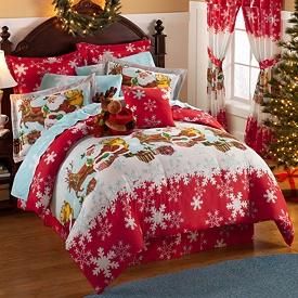  Reindeer Christmas Holiday Comforter Sheets Bedding Set New