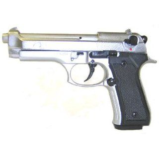 9mm F92   Silver Finish Blank Firing Starter Pistol Toys