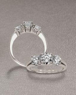 Suzy Fabrikant Signature Three Stone Diamond Ring   