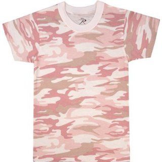 6397 Kids Baby Pink Camo T Shirt (Large) Clothing