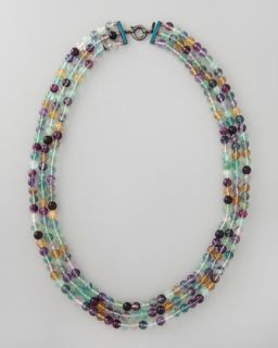 Beaded Triple Strand Necklace, 34