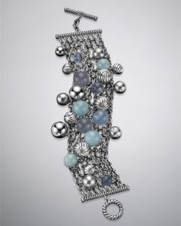 David Yurman Elements Bracelet, Blue Chalcedony   