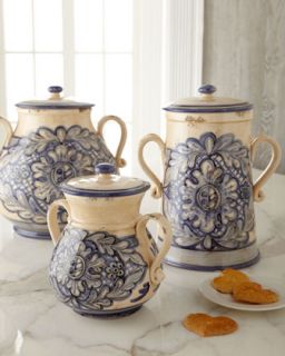 3P5T Caff Ceramiche Hand Painted Canisters