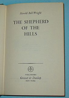 The Shepherd of The Hills Harold Bell Wright