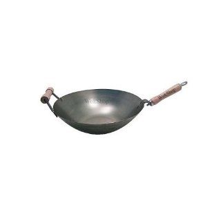 16 inch Carbon Steel Wok w/ Helper Handle (round bottom