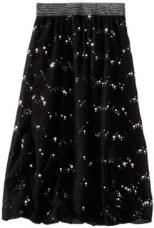 My Michelle Girls 7 16 Corkscrew Long Skirt, Black, Medium