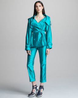 Jean Paul Gaultier Double Breasted Shantung Jacket & Cropped Pants