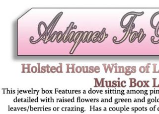 Holsted House Wings of Love Collection Dove Jewelry Music Box
