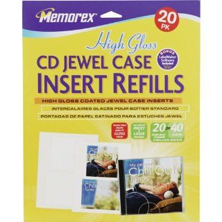 Memorex 20PK GLOSS CD JEWEL INSERTS ( 32020702