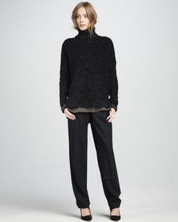 Vince Specked Turtleneck Sweater, Trapunto Placket Top & Relaxed Pants