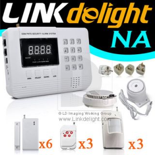 Wireless Home Security System House Alarm with Auto Dialer Smoke