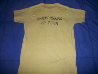 vtg harry chapin 1970s concert autographed t shirt s