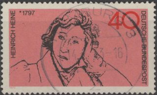 Stamp Germany SC 1098 1972 Heinrich Heine Lyric Poetry Essayist