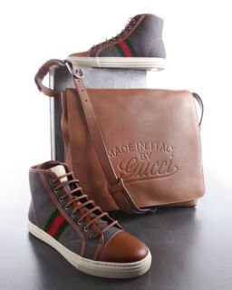 44WS Gucci Flap Messenger Bag & Hi Top Web Sneaker