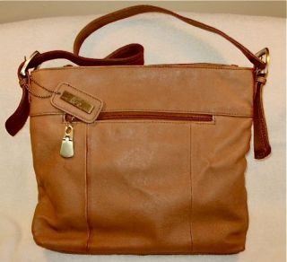 Madison Max Brown Soft Leather Purse Hobo Shopper Shoulder Handbag Key